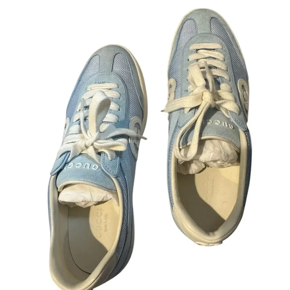 Gucci Interlocking G‎ suede low-top sneakers by Gucci sz 36.5 Box, dustbag